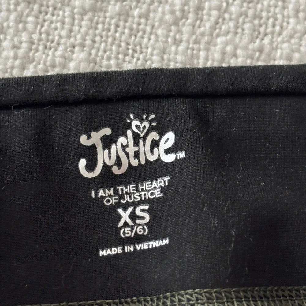 Justice Girls Leggings Lot of 5 Size XS 5/6 Camo Leopard Aztec Tropical Grey